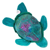 Fringe Toybox Slow And Steady Sea Turtle Crinkle Plush Squeaky Dog Toy