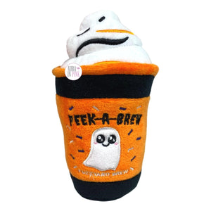 FuzzYard Peek-A-Brew Ghost Frothy Puppuccino FuzzYard Brew Halloween Squeaky Plush Dog Toy