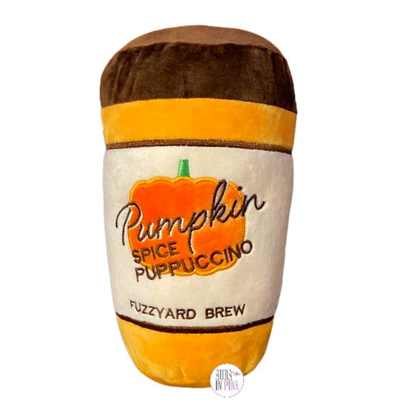 FuzzYard Pumpkin Spice Puppuccino FuzzYard Brew Cup Autumn Squeaky Plush Dog Toy