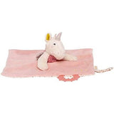 Galipette Lilou & Perlin Ultra-Soft Plush Cream & Pink Winged Unicorn Baby Comfort Nunu Woobie Blankie