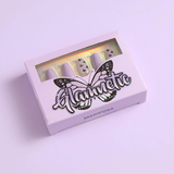 Glamnetic Mariposa Lilac Butterflies Medium Coffin-Tip Reusable Press-On Nails