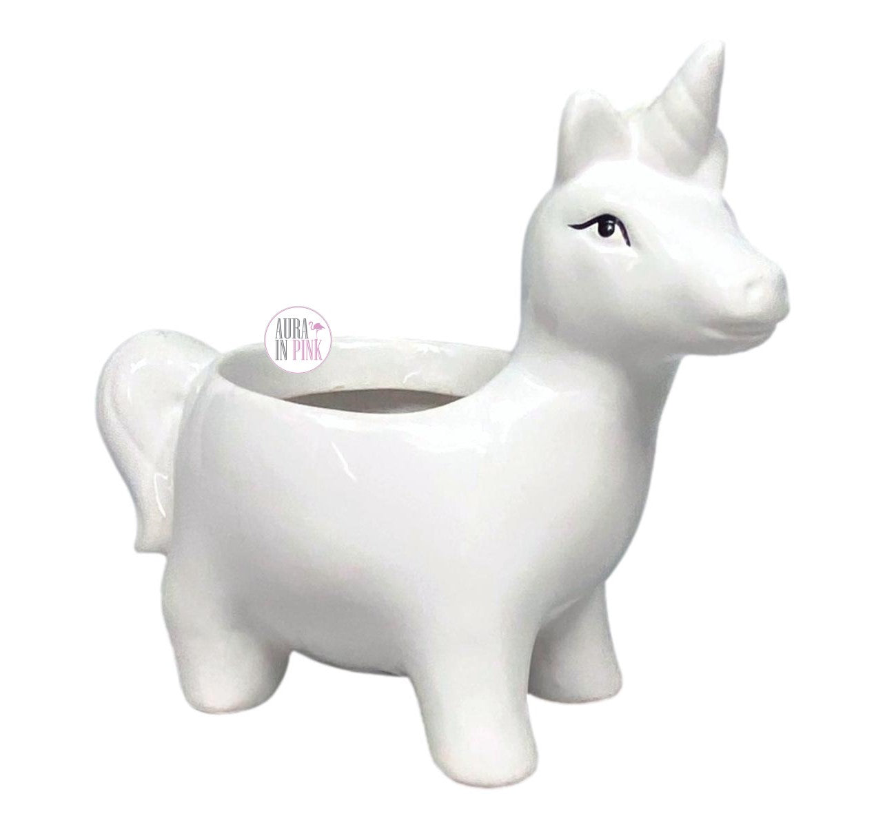unicorn succulent planter White Unicorn pot