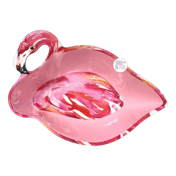 Wunderschöne große Melaminschüssel mit Flamingo-Motiv in Rosa