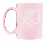 Hello Kitty By Sanrio Debossed White & Pink Tumbled Large Ceramic Coffee Mug