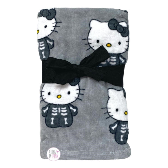 Hello Kitty von Sanrio – Halloween-Skelett – 2er-Set Handtücher aus Baumwolle