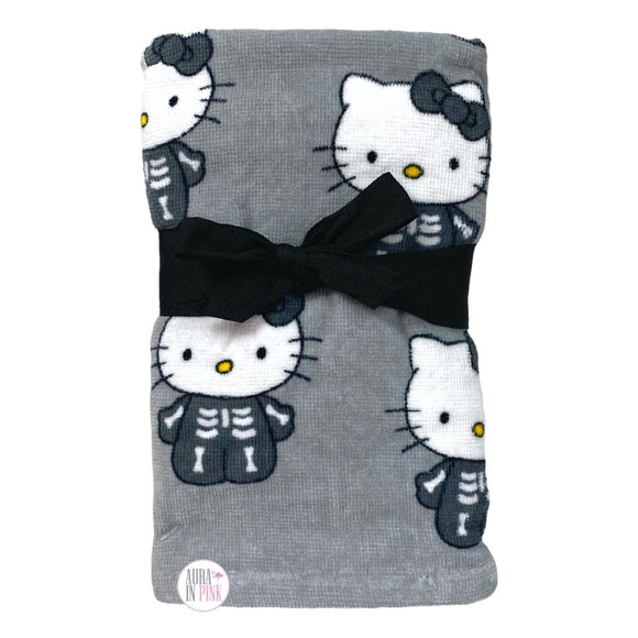 Halloween Cat Hand Towel White