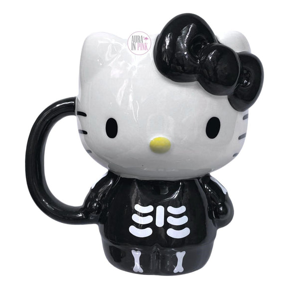 Hello Kitty von Sanrio, lizenzierte 3D-Kaffeetasse aus Keramik mit Halloween-Skelett