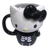 Hello Kitty By Sanrio Licensed 3D Sculpted Halloween Skeleton Ceramic Coffee Mug