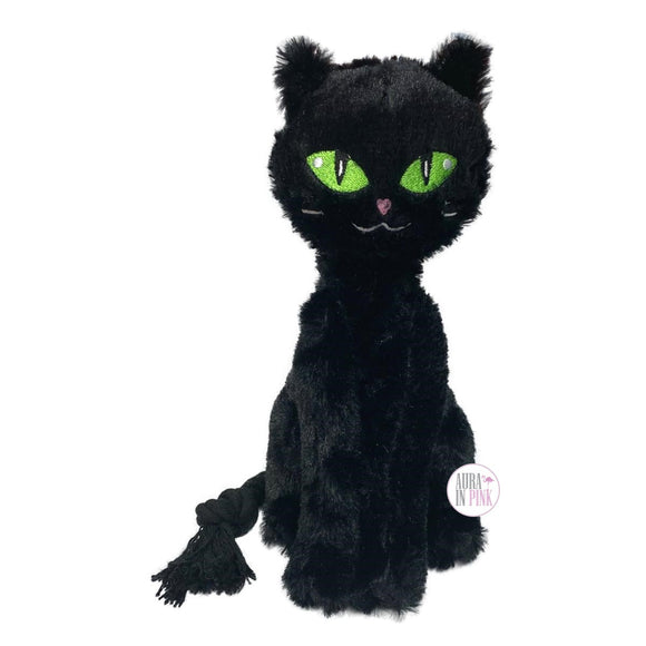 FuzzYard Dolly Purrton Halloween Black Cat Squeaky Plush Dog Toy