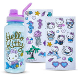 Hello Kitty By Sanrio Mermaid Kitty Mercat Tropical Nautical Sports Bottle w/Handle & Stickers