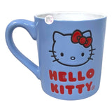Hello Kitty By Sanrio Periwinkle Blue Debossed Ceramic Coffee Mug