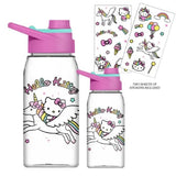 Hello Kitty By Sanrio Unicorn Pegasus Sports Bottle w/Handle & Stickers
