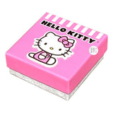 Hello Kitty By Sanrio Hello Kitty Face Pink Bow Licensed Enamel Fine Silver Plated Hoop Dangle Earrings