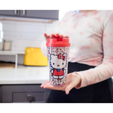 Hello Kitty Multiple Kitty Faces Red Double Wall Tumbler w/Lid