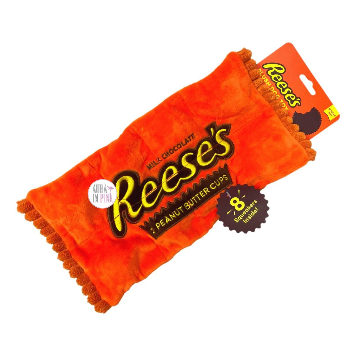 Hershey s Reese s Peanut Butter Cups Squeaky Plush Dog Toy