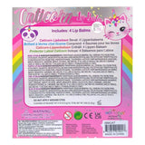 Hot Focus Caticorn Lip Balm Assorted Flavors Set of 4 - Grape, Strawberry, Peach & Mint