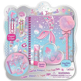 Hot Focus Mermaid Stilvolles Tagebuch, Notizblock, Lippenstift-Radiergummi, Aufkleber, Büroklammern und PomPom-Stift-Set