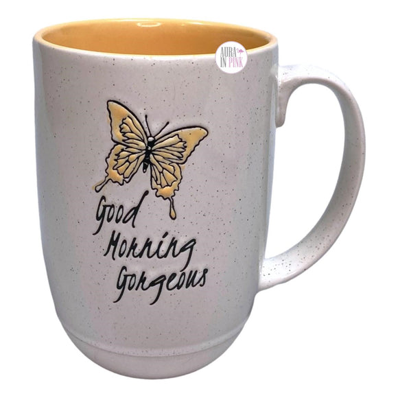 I Heart It Good Morning Gorgeous Butterfly Breeze Speckled Ceramic Coffee Mug