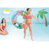 Intex Lush Tropical Pink Flamingos Transparent Tube Pool Float