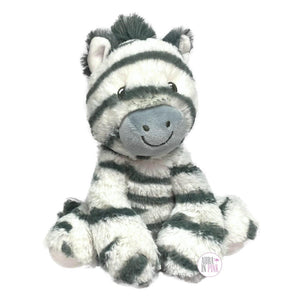 Kellytoy Kellypet Adorable Sitting Zebra Squeaky Plush Dog Toys - Various Sizes