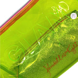 Kendall + Kylie Glam Transparent Neon Dual Beauty Cosmetics Zip Bags Set
