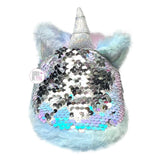 L2D Love 2 Design P.S. From Aeropostale Girls Unicorn Cotton Candy Rainbow Iridescent Flip-Sequin Slippers