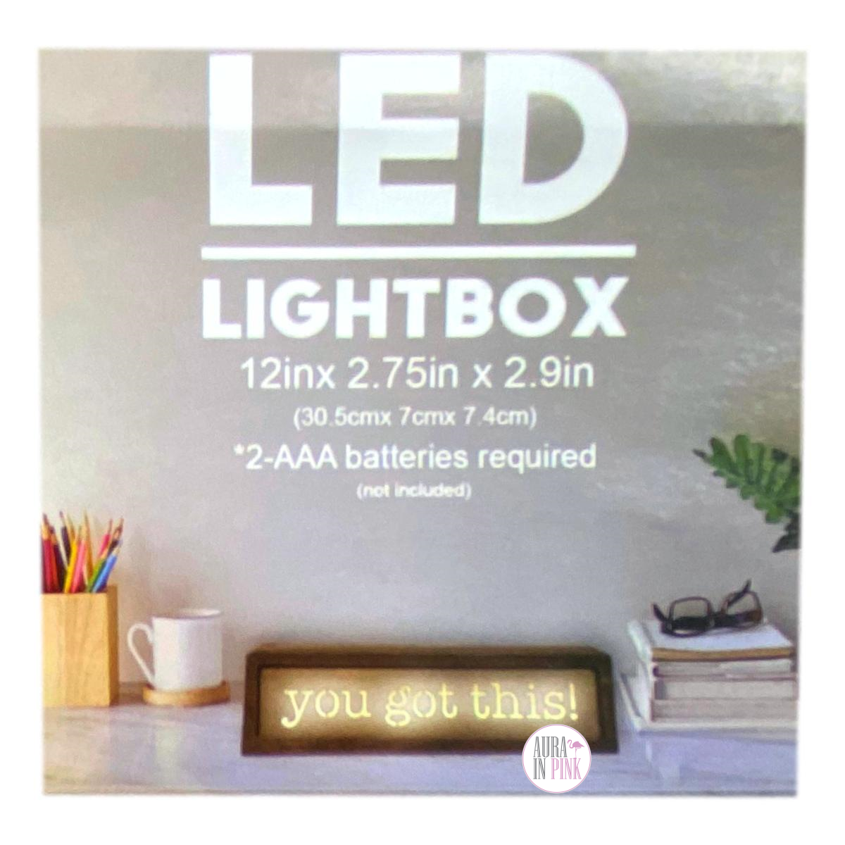 Be Awesome Today LED Lightbox Wood & Metal Light Up Tabletop/Shelf Sig ...