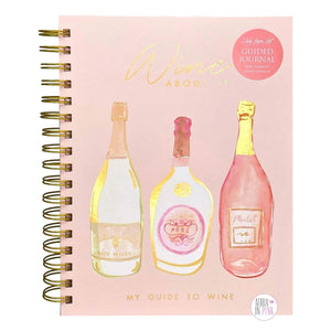 Lady Jayne Ltd. Wine About It Pink Guided Spiral-Bound Journal