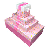 Lady Jayne Sweet Treats Geschenkboxen zur Aufbewahrung in Pastell- und schillerndem Konfetti-Rosa, verschiedene Größen