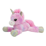 Linzy Toys Cotton Candy Tie-Dye Laying Magical Unicorns - Blue Pink & Lavender Pink