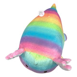 Linzy Toys Smoochy Pals Superweiches Plüsch-Axolotl, groß, silber gesprenkelt, pastellfarben, Regenbogen