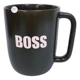 Market Finds Boss Debossed Grey Ceramic Coffee Mug