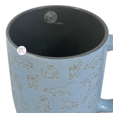 Market Finds Debossed Playful Cats Periwinkle Blue & Grey Ceramic Coffee Mug
