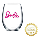 Barbie Licensed Stemless Glasses Boxed Set of 2