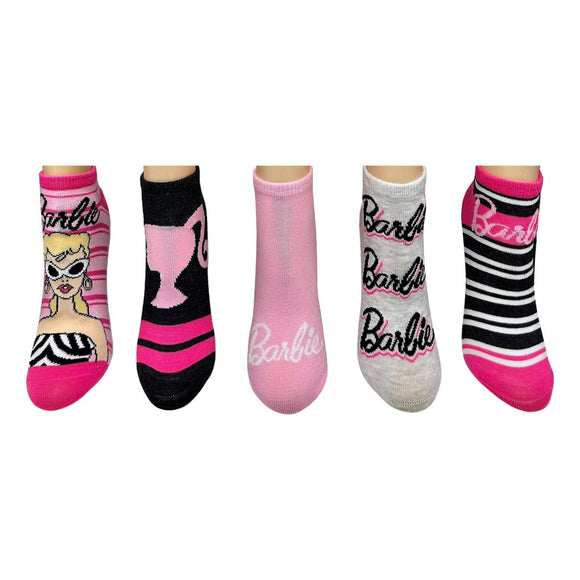 Mattel Lizenziertes Barbie Damen-5er-Pack niedrig geschnittene, unsichtbare Socken, Schuhgröße 4–10