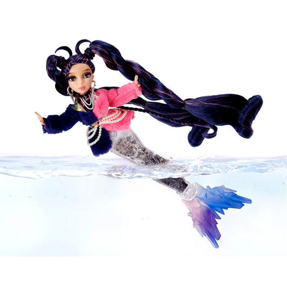 Mermaze Mermaidz Winter Waves Nera Meerjungfrauenpuppe mit glitzerndem Schwanz und Farbwechsel und Zubehör