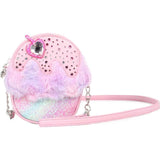 Miss Gwen's OMG Accessories Bubblegum Pink Pastel Rainbow Cupcake Bling Crossbody Purse Shoulder Bag