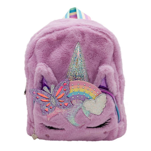 accessories mini backpack Omg Accessories Kids' Miss Gwen Unicorn Plush Mini Backpack in Orchid NODIM