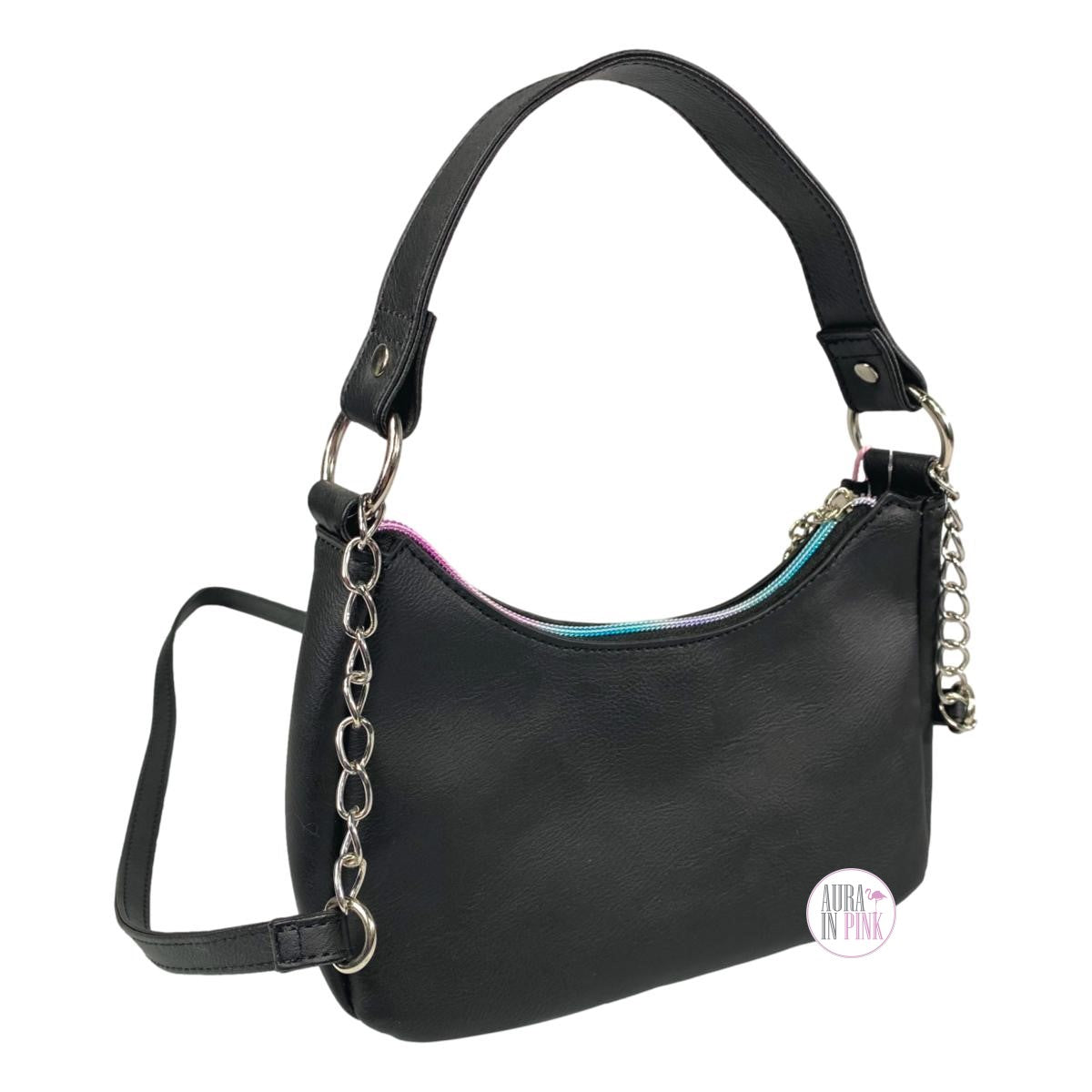 Miss Gwen's OMG Girls' Pink & Black Rhinestone Bling Handbag