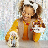 Na! Na! Na! Surprise Glam Series Tabitha Nekota Doll w/Pom Orange Tabby Cat Purse