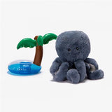 Nandog Pet Gear Blue Octopus Squeaky Plush Dog Toy