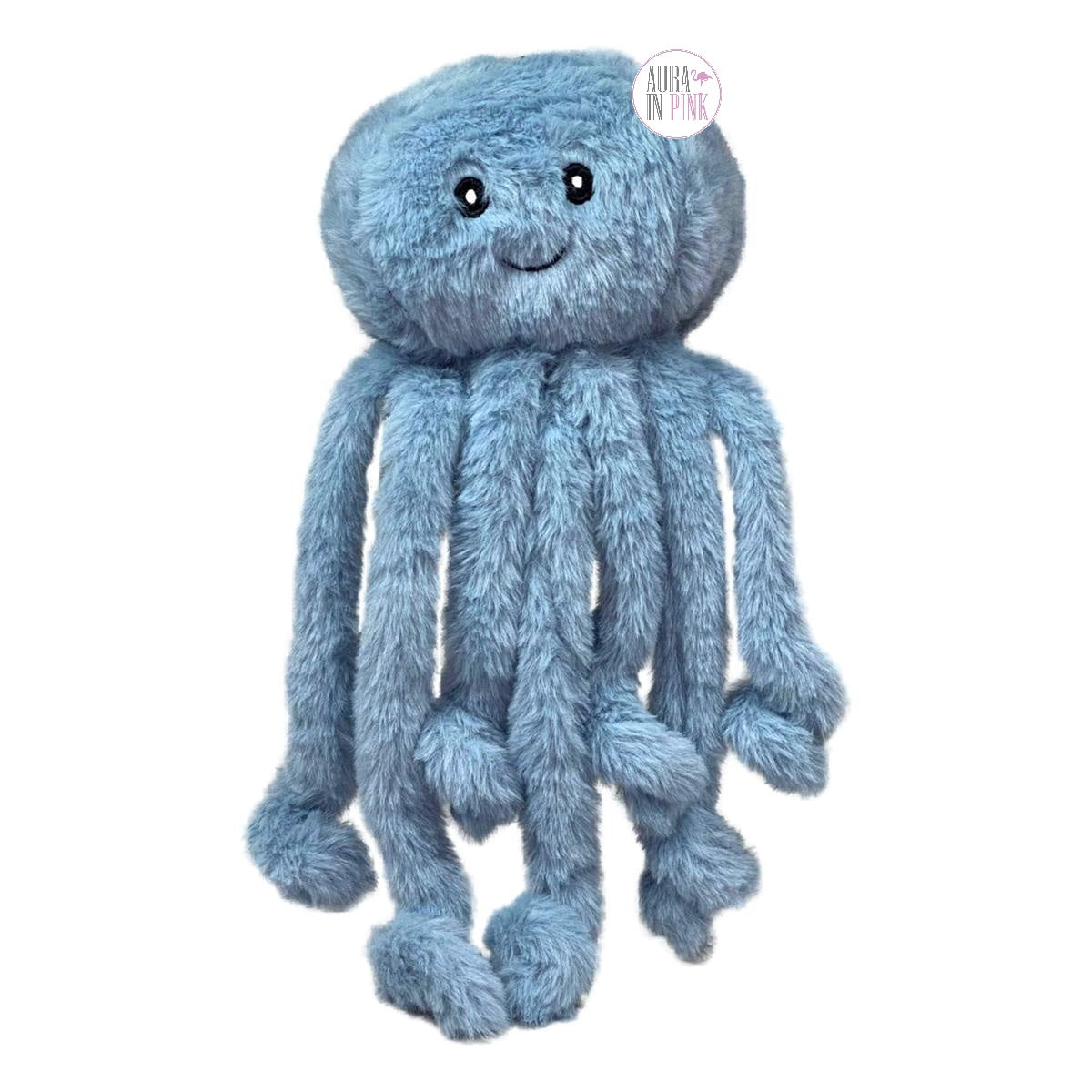 Nandog Pet Gear Octopus Squeaky Plush Dog Toys - Grey, Pink, Blue ...