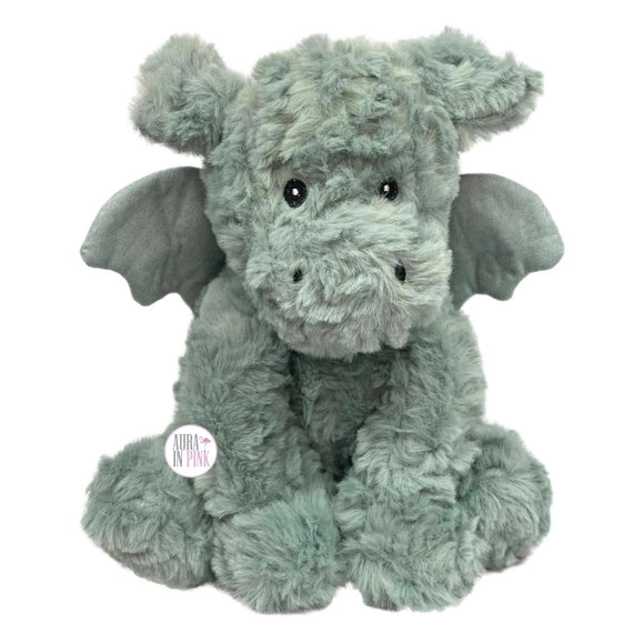 Nandog Pet Gear Sage Green Winged Dragon Squeaky Plush Dog Toy