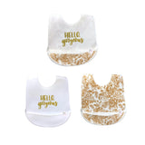 Nicole Miller New York 2-Piece Silicone Bibs Sets - Hello Gorgeous & Girls Just Wanna Have Fun