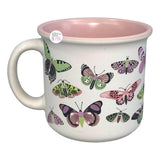 Nicole Miller New York Pastell Schmetterlinge Smooth Touch Finish Keramik Kaffeetasse