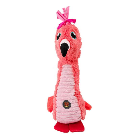 Outward Hound Pink Flamingo Absurd Burds Noisemaking Squeaky Plush Dog Toy