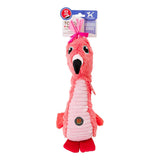 Outward Hound Pink Flamingo Absurd Burds Noisemaking Squeaky Plush Dog Toy