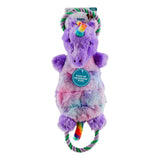 Outward Hound Unicorn Magic Mats Sound Biterz Tug-Of-War Squeaky Plush Dog Toys