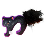 Petstages Catstages Halloween Spooky Cat Tunnel w/Black Cat Feathered Plush Catnip Toy