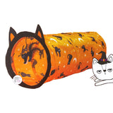 Petstages Catstages Halloween Spooky Cat Tunnel w/Black Cat Feathered Plush Catnip Toy